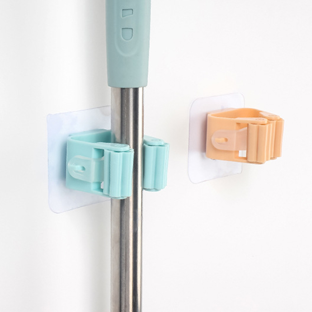2 Pieces Self-Adhesive Broom Holder, No Drilling Broom Holder Broom and ...