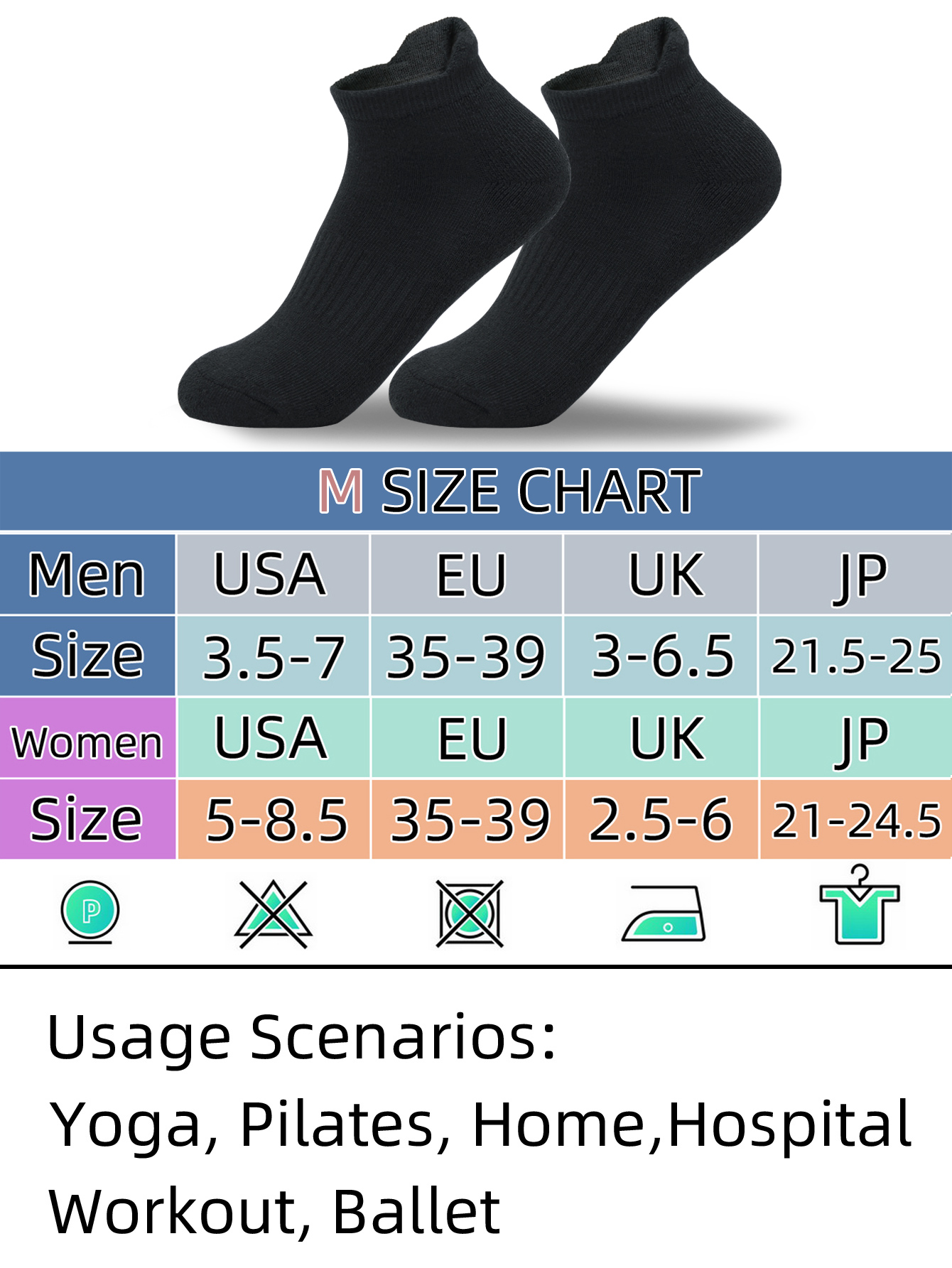 OUSITAID 4 Pack Pilates Yoga Non Slip Skid Socks - Ballet
