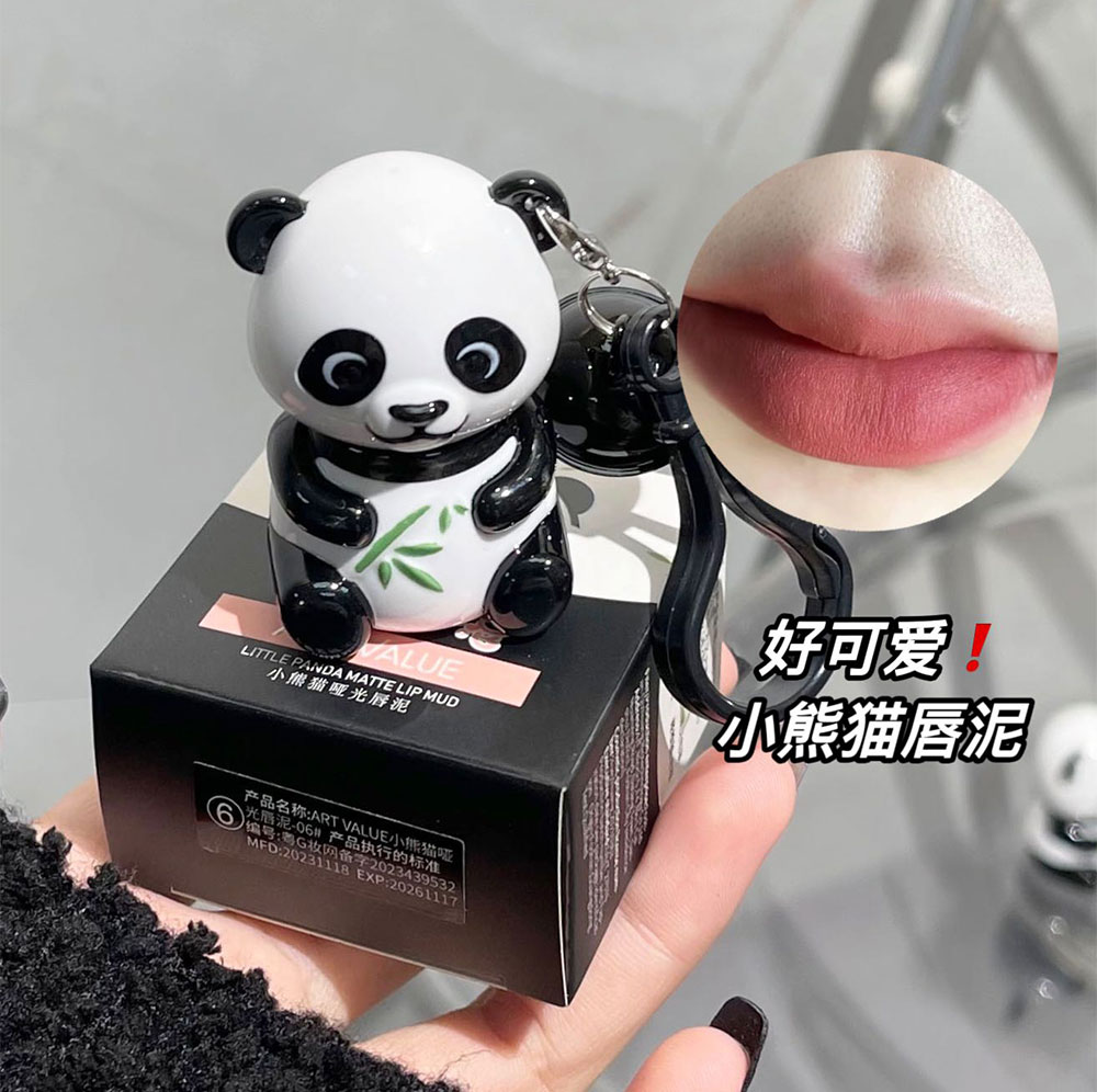 Little Panda Bell Lip Mud Soft Matte Matte White Lip Glaze No Picking ...