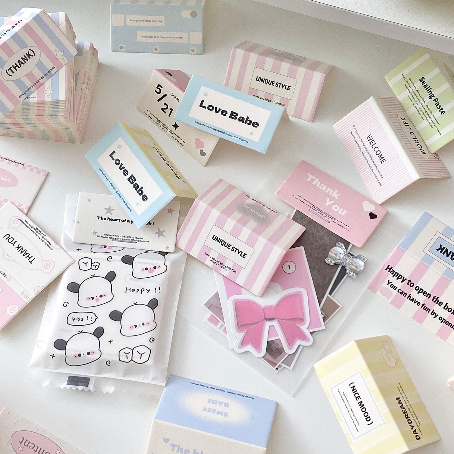 Ohaya | Ins Half Fold Mini Card Head Aidou Small Card Packing Material ...