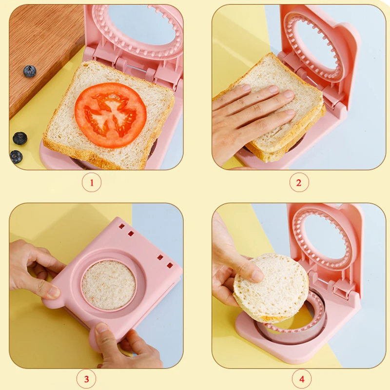 Sandwich Cutter and Sealer Flip Sandwich Cutting Tool for Kids Lunch ...