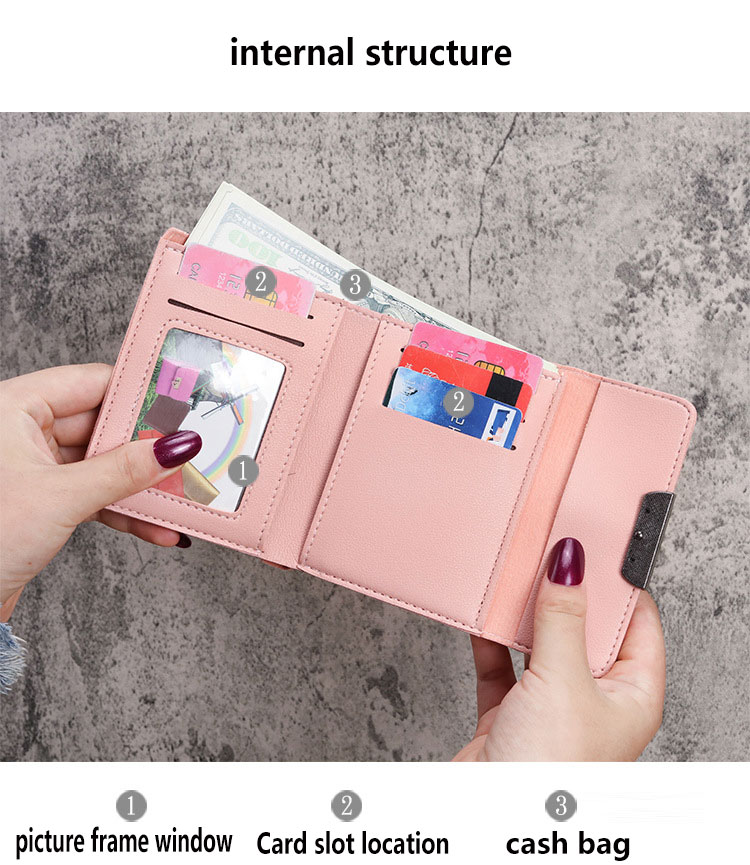 Ladies Short Wallet 70% off Small Wallet Portable Mini Sweet Coin Purse ...