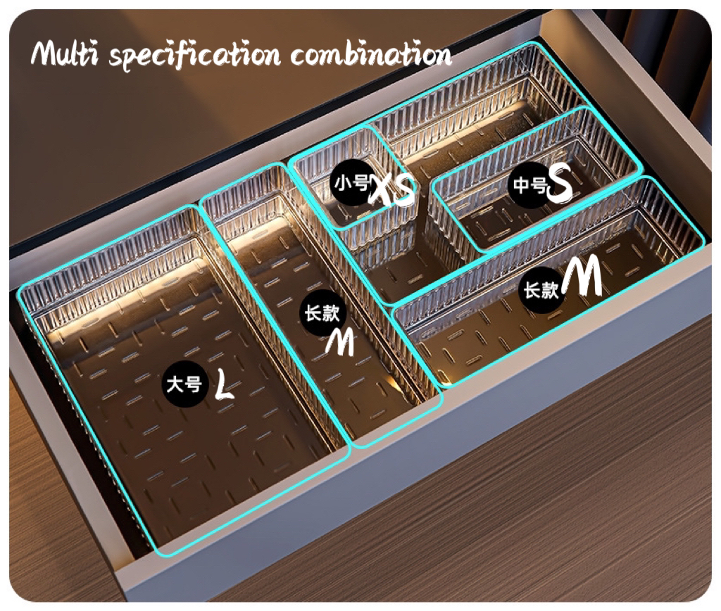 Free Combination Drawer Organizer Acrylic Tray Partition Box ...