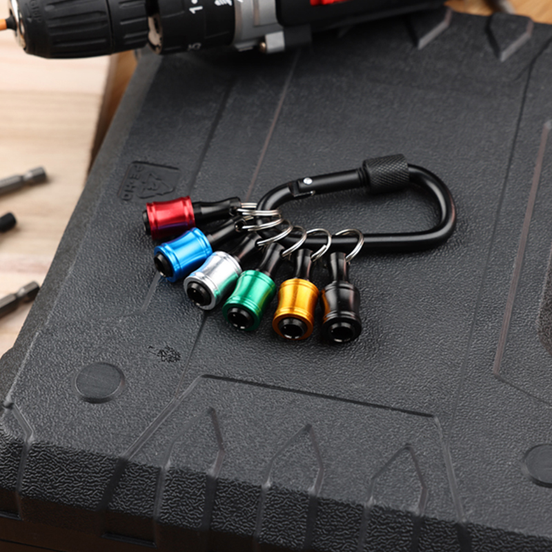 1/4 Inch Hex Shank Bit Holder Keychain - Portable Screwdriver Bit Extension For Drills