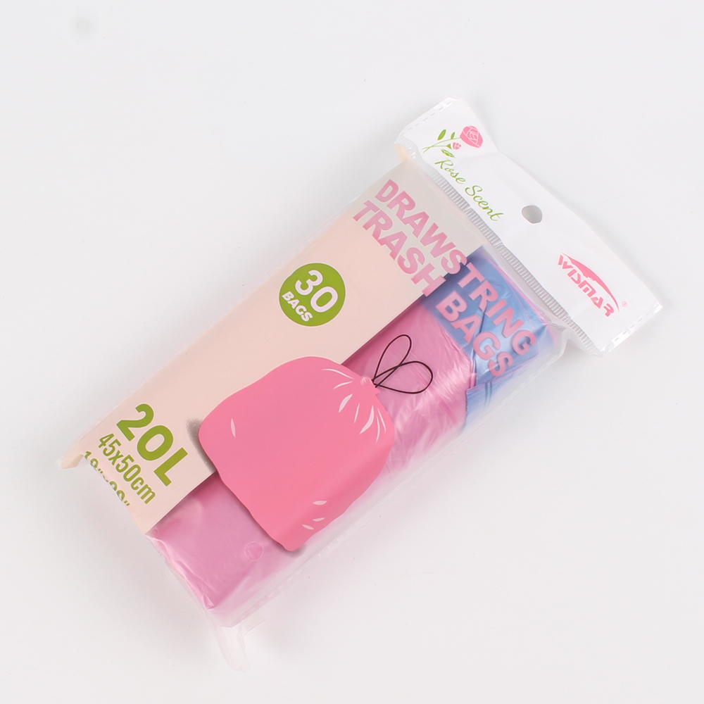 Scented Drawstring Garbage Bag, 2 rolls total 30pcs ,45*50cm | Shopee ...