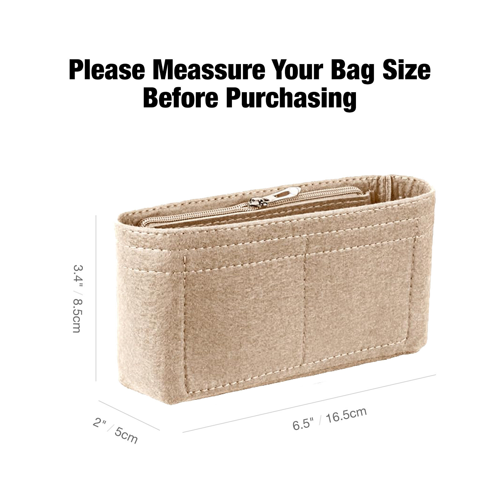 Felt Insert Bag Organizer Bag In Bag For Handbag Purse Organizer Fits ...