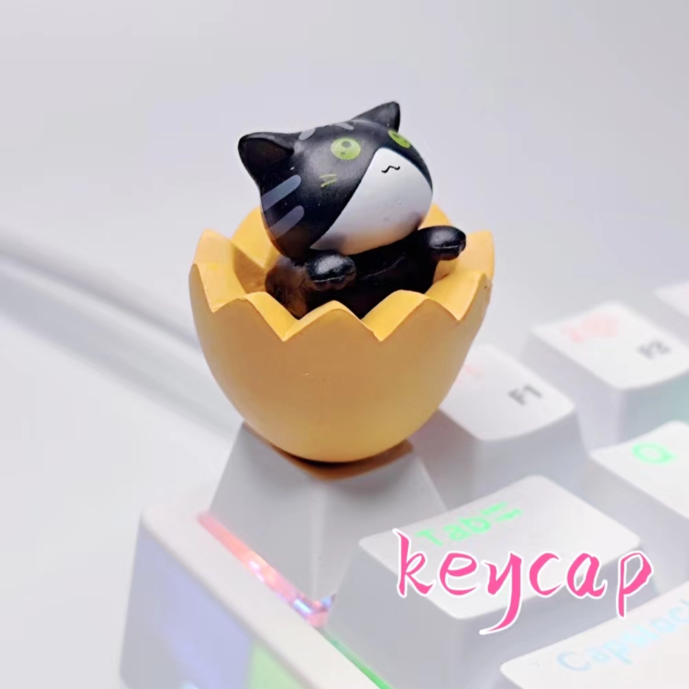 Handmade Keycap PBT Eggshell Private Cat for Mechanical Keyboard ...