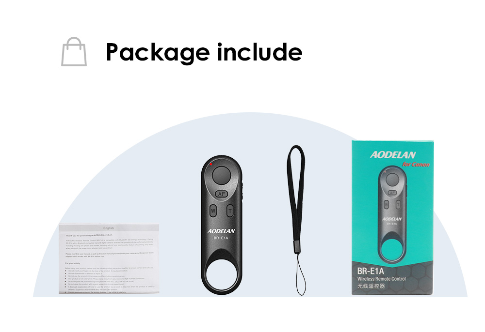 AODELAN Camera Remote Control for Canon EOS RP, EOS R, M50, M6 II