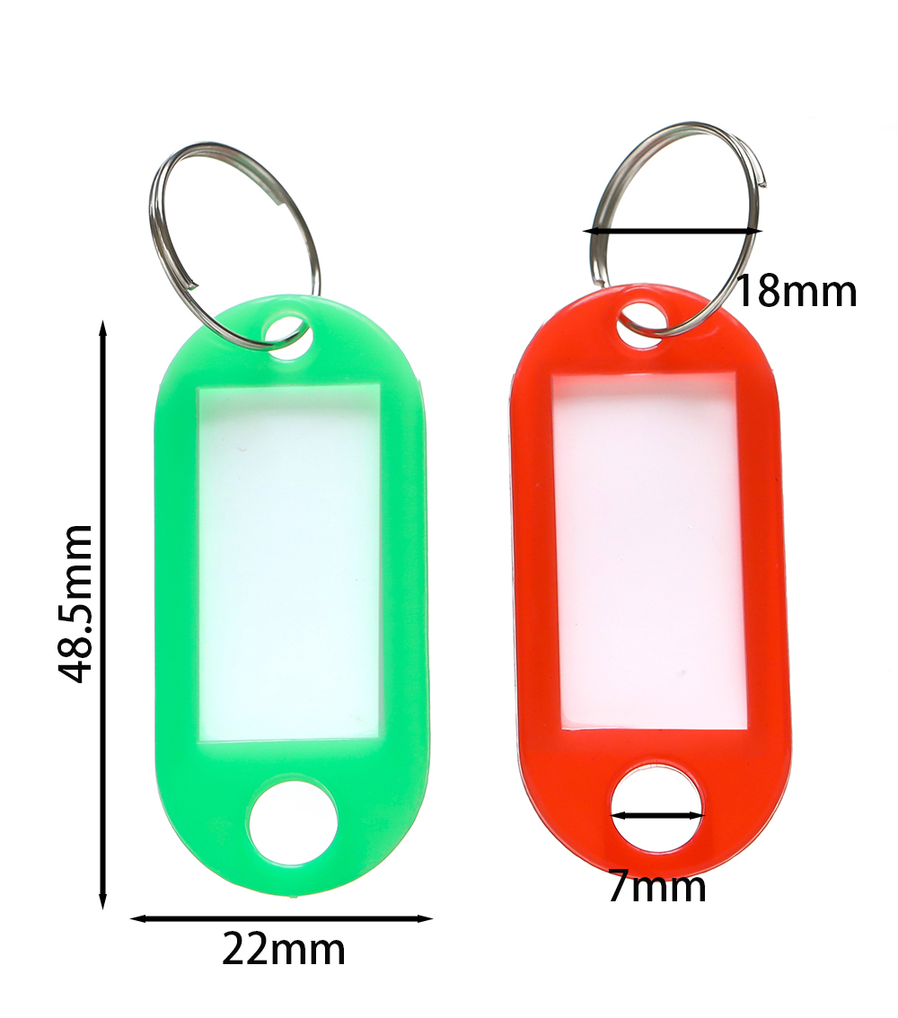 St. kunkka 50Pcs Portable Key Tag Label Tough PP Plastic Keychain Made ...