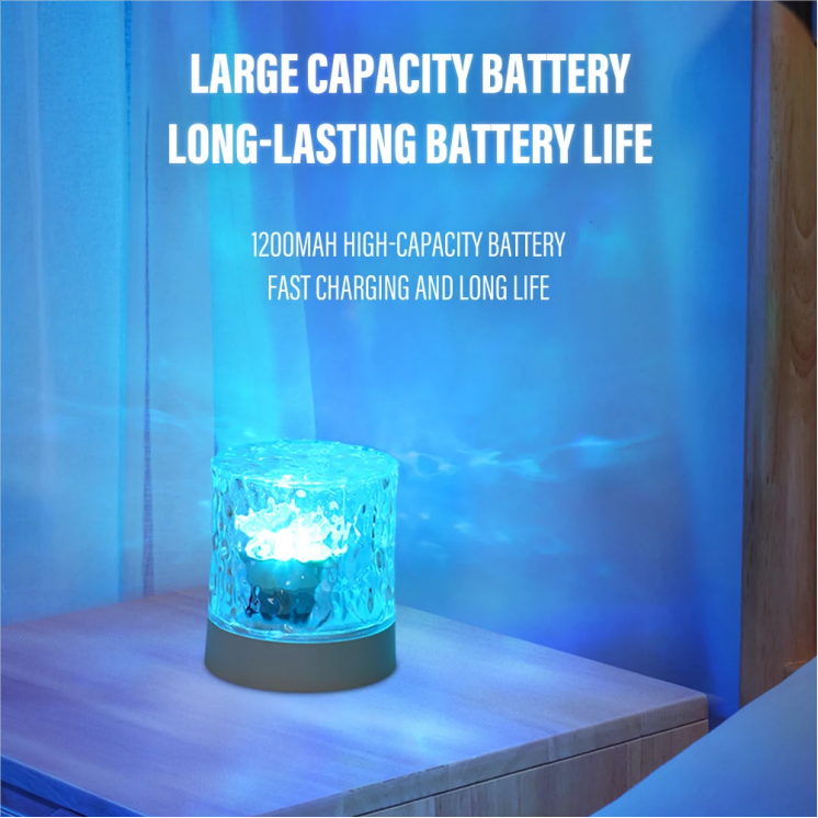 SPRISE LED Rotating Ripple Light Colorful Ambient Gift Lamp Adjustable ...