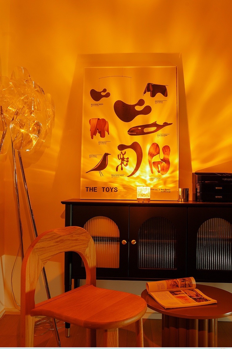 SPRISE LED Rotating Ripple Light Colorful Ambient Gift Lamp Adjustable ...