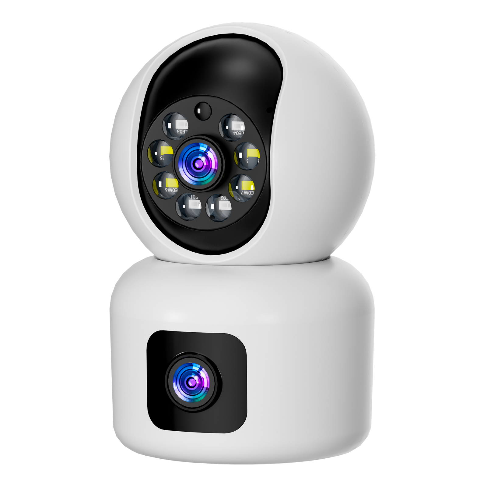 Dual Lens -dual screens CCTV Indoor 3MP 2K Camera Phone Control Built ...