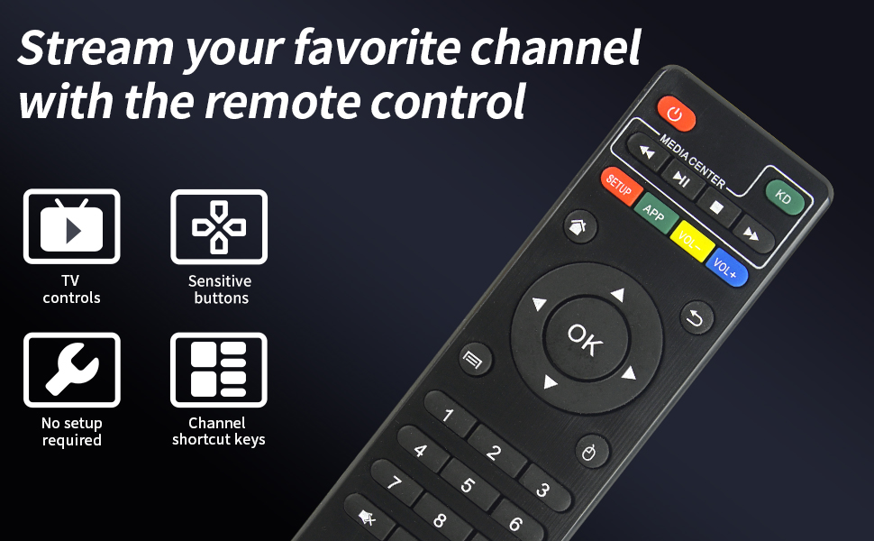 X96 Mini Replaced Universal Android TV Box Remote Control for MXQ Pro ...