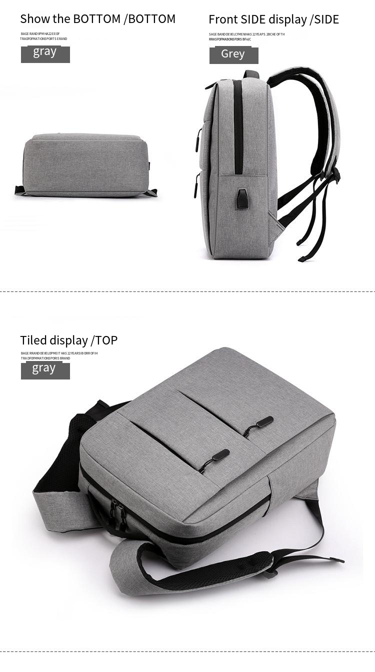 Classic Men's Computer Bag Casual Business Backpack Simple Commuter ...