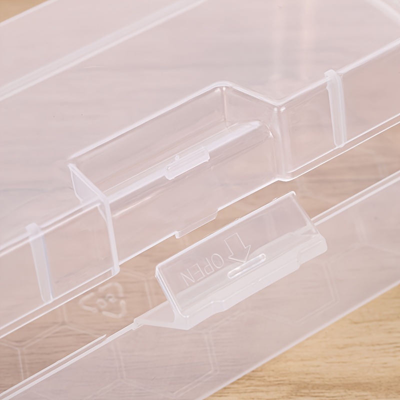 Transparent Plastic Storage Box, Single-Latch PP Organizer Case for ...