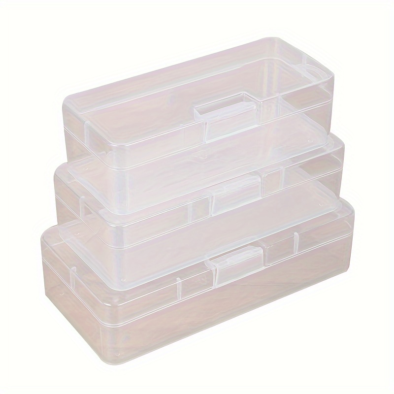 Transparent Plastic Storage Box, Single-Latch PP Organizer Case for ...