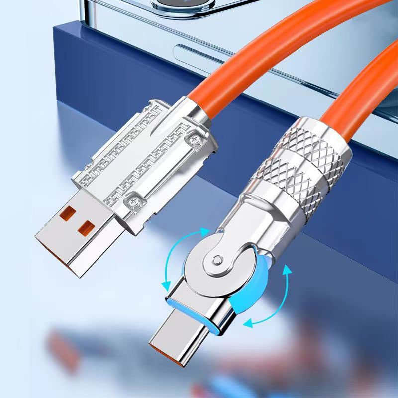 New Rotating Elbow Data Cable,180° Rotating Elbow Charging Cable,180 ...