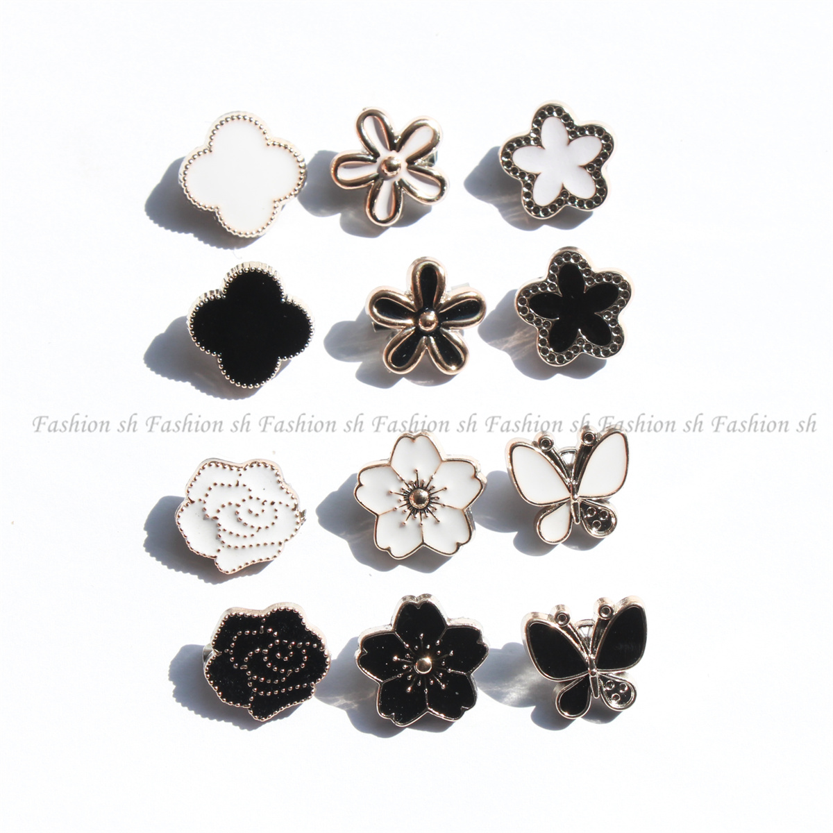 6pcs black&white brooch Pin Hijab Pin Shawl Pin Shoulder Brooch New ...