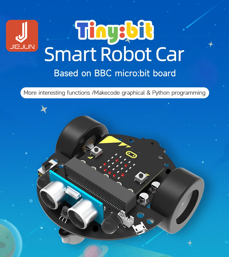 Microbit V2 Mini Smart Robot Car Kit Line-tracking Obstacle Avoidance ...