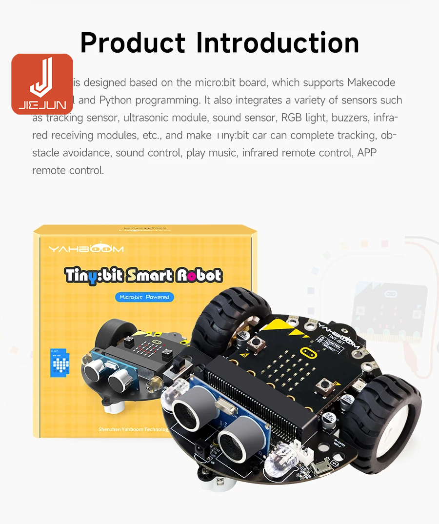 Microbit V2 Mini Smart Robot Car Kit Line-tracking Obstacle Avoidance ...