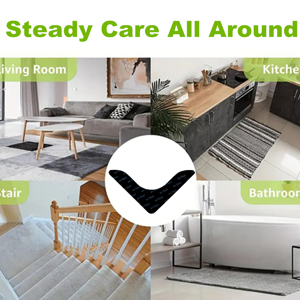Reusable Carpet Stickers, Non-Slip Washable Rug Stickers,Prevent Rugs ...