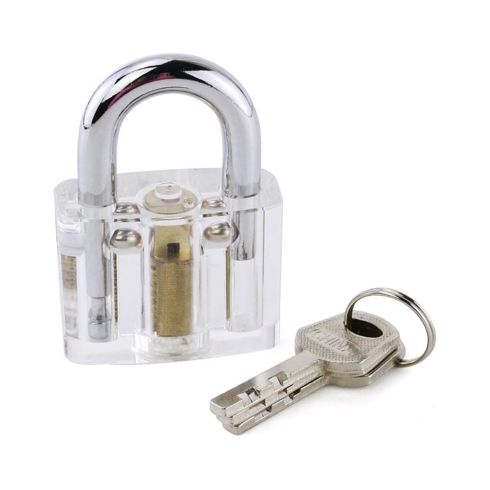 Transparent Padlock with 3 Keys, Visible Encrypted Design for Clear ...
