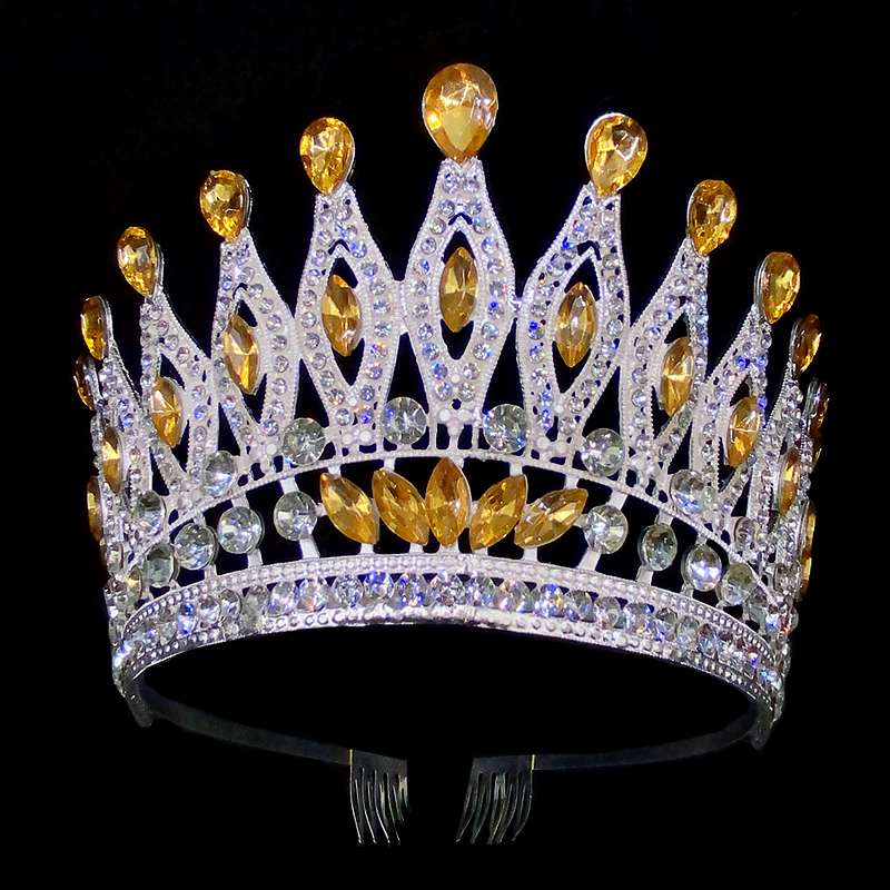 2024 Levery New Big Crystal Crown For Women Wedding Luxury Miss World ...