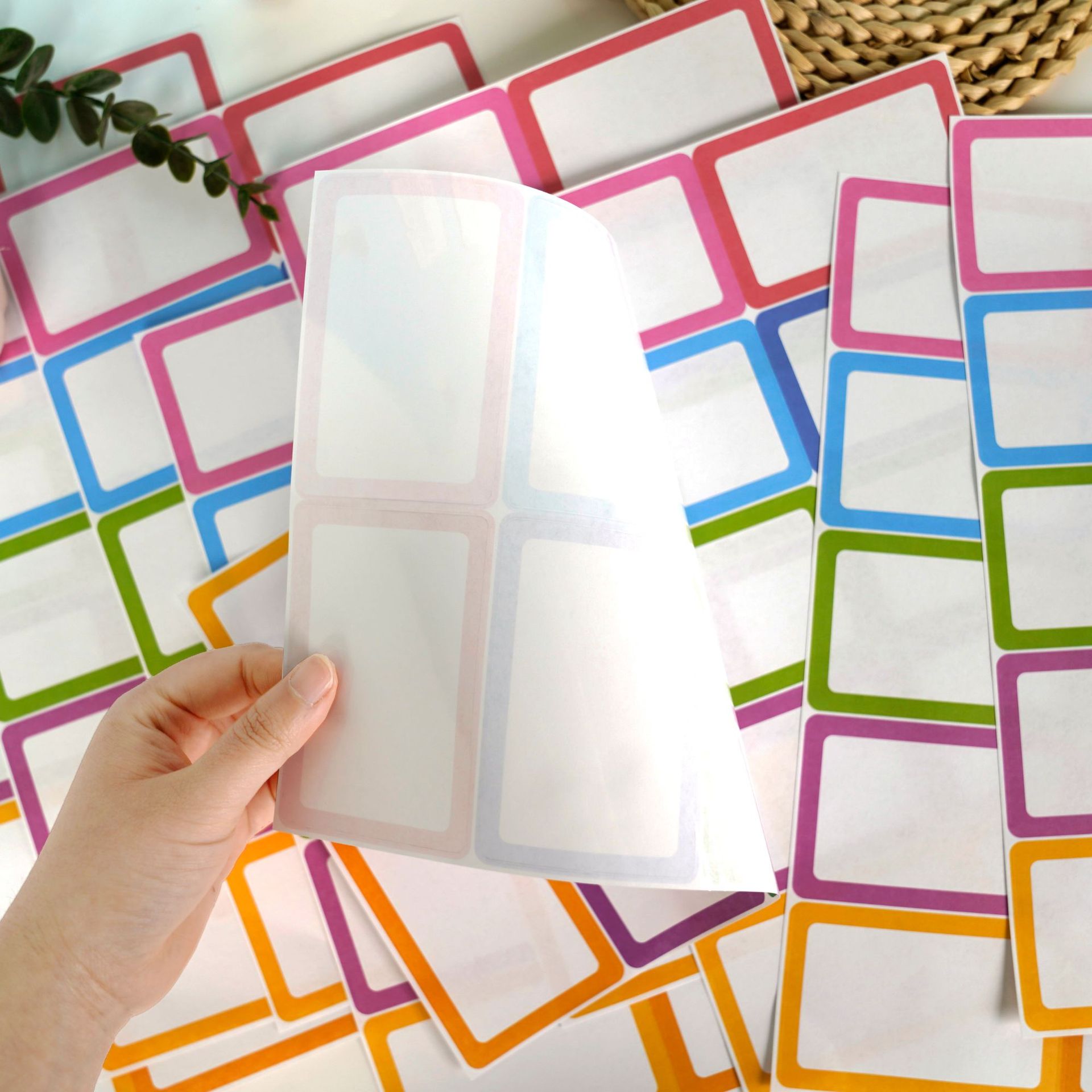 100 Pcs 10 Colors Name Tags Stickers, 2