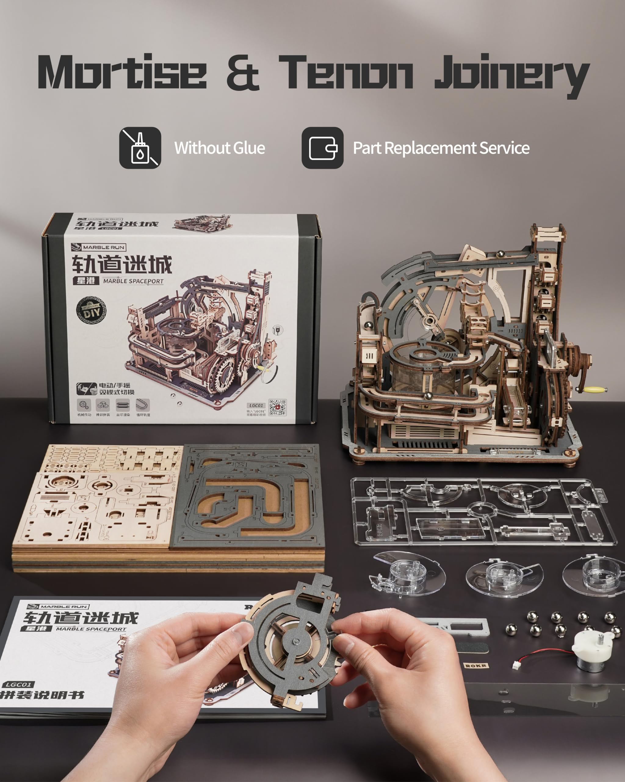 Puzzle 3D In Legno – Ruota Panoramica Meccanica Fai-da-te, Kit Modellismo Da Costruire