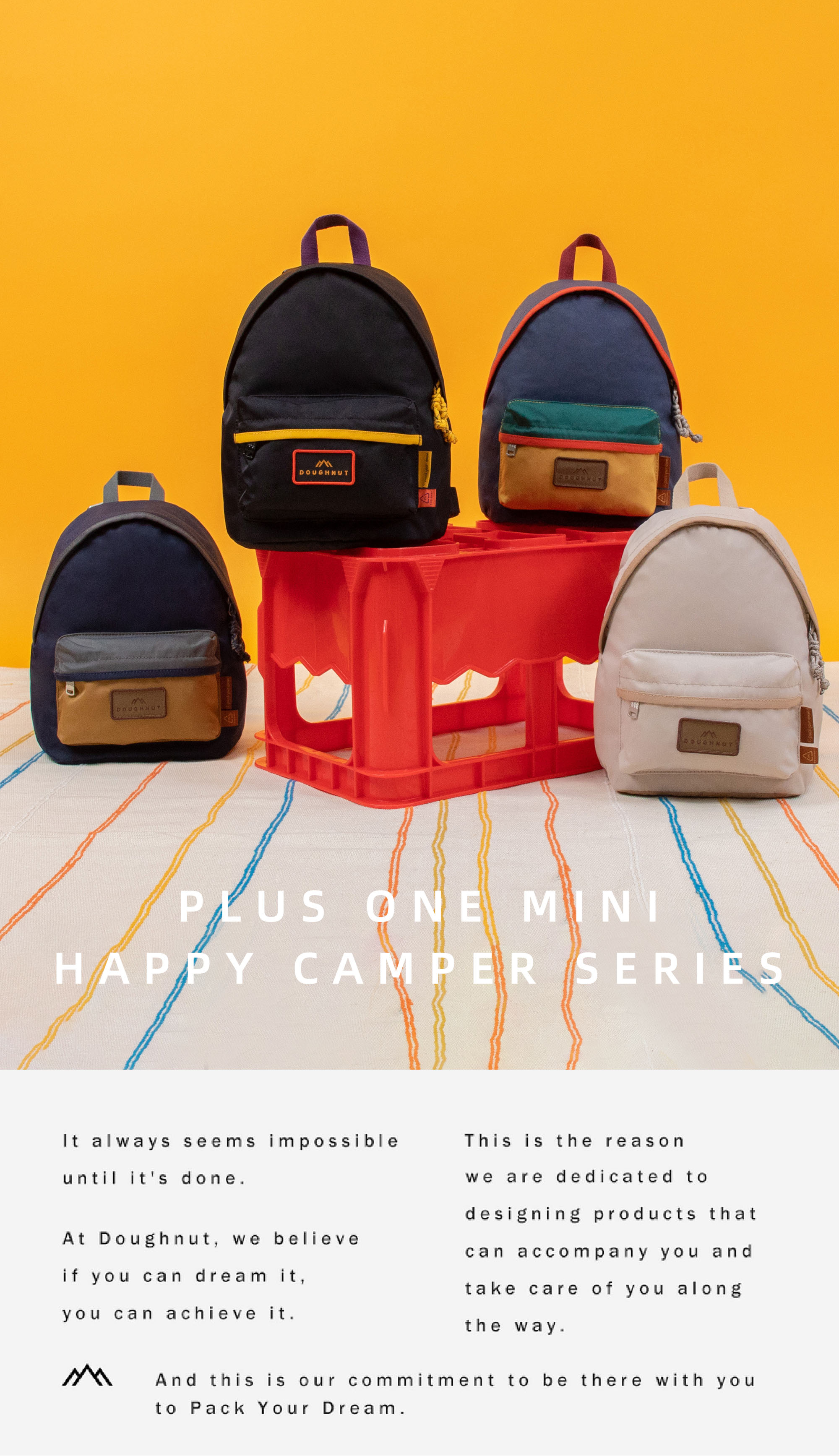 Doughnut Plus One Mini Happy Camper Series Unisex Lightweight Casual ...