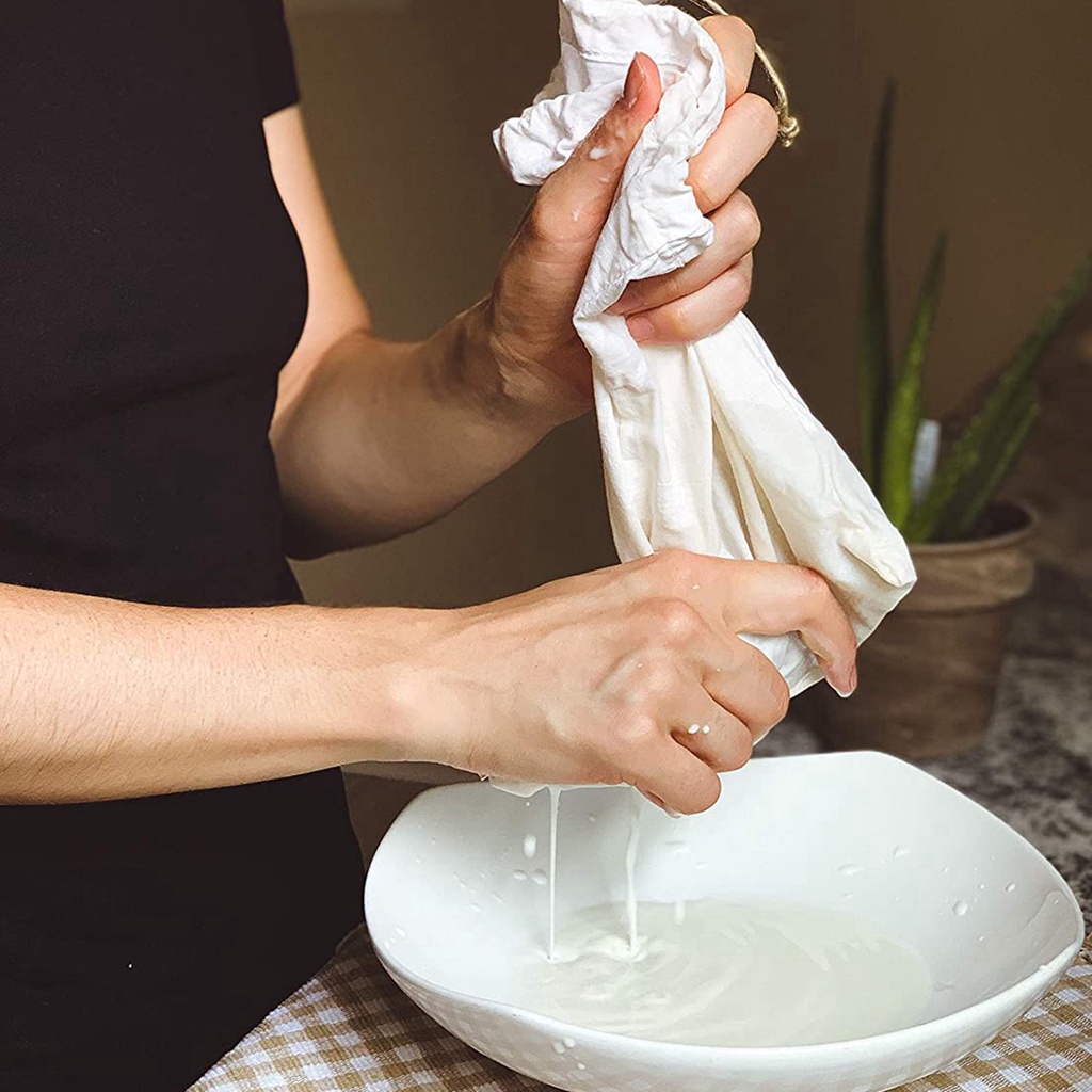 Organic Cotton Reusable Nut Milk, Coffee, & Tea Straining Bags