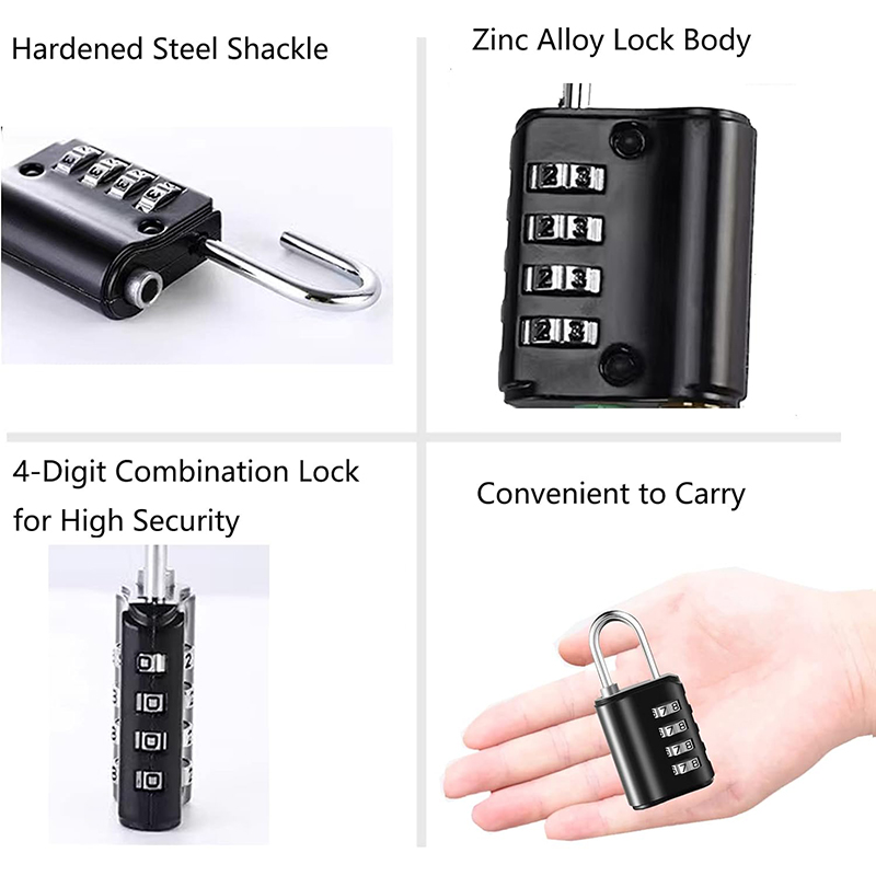 KIPRUN Combination Lock, 4 Digit Security Padlock with Key ...