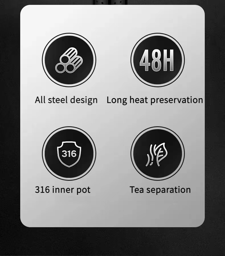 【ALLEN】Thermos Bottle 600ml-2000ml All-steel 316 stainless steel Vacuum ...