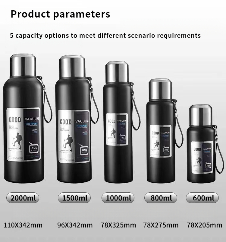 【ALLEN】Thermos Bottle 600ml-2000ml All-steel 316 stainless steel Vacuum ...
