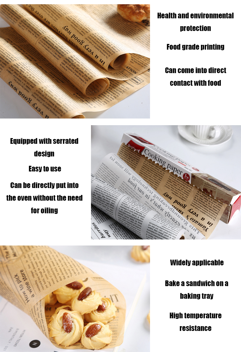 Vintage Cooking Paper with Words Greaseproof Food Paper Grease ...