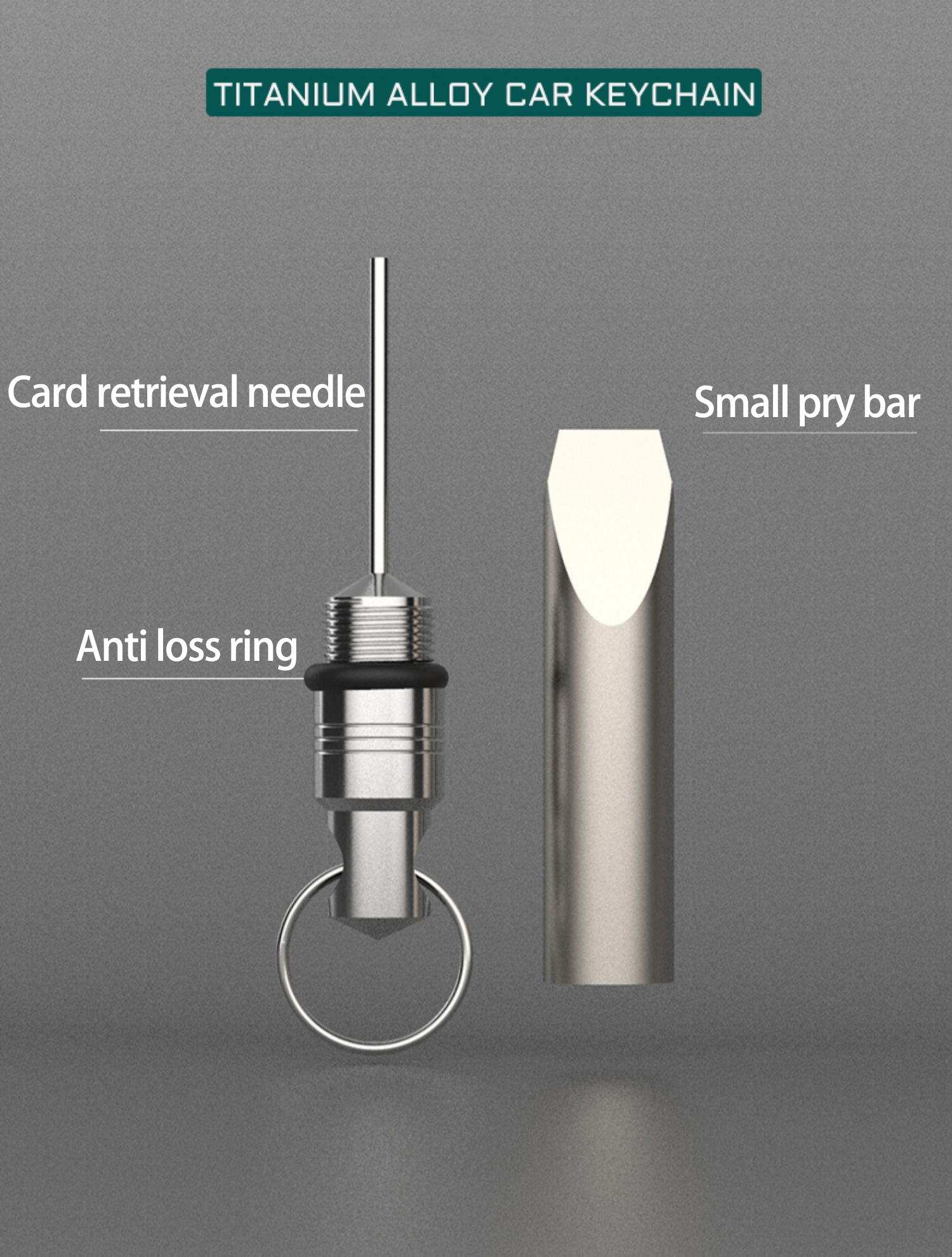CNEDC Titanium Alloy Card Reader Mini Pry Bar Keychain Mobile SIM Card ...
