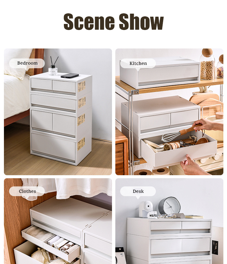 SG STOCK Stackable Storage Drawer Box/Desktop Organizer Drawer Storage ...