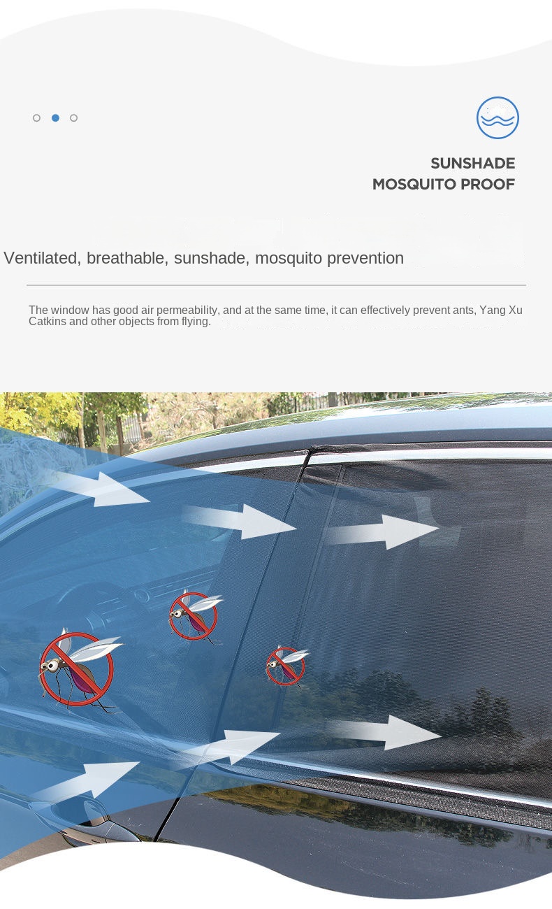 2pcs Car Rear Side Window Sunshade UV Protect Shield Mesh Prevent ...