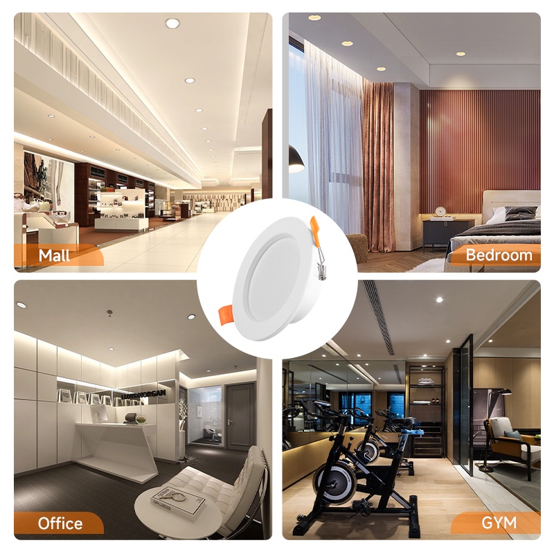 Tri-color LED Downlight 5W 9W Recessed LED Lamp Spot Light 220V 230V ...