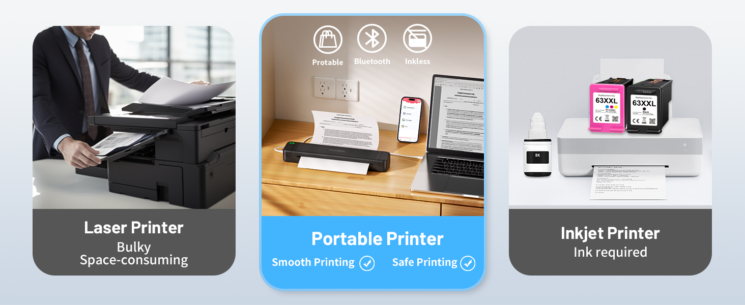 Portable 300dpi A4 Printer Support Normal/Regular Paper and A4/Legal ...