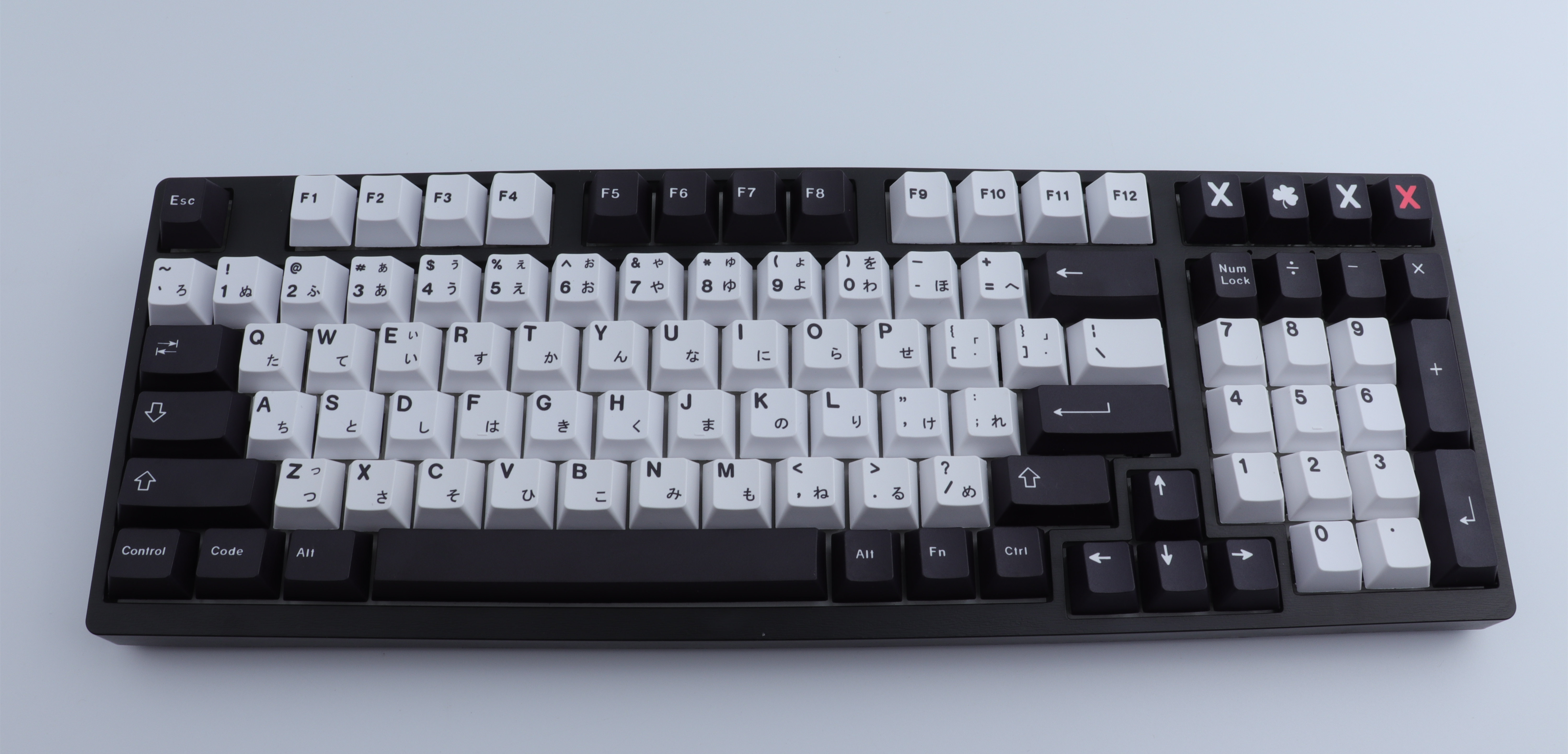GMK black white japanese Keycap 129 Keys PBT Material Cherry Profile ...