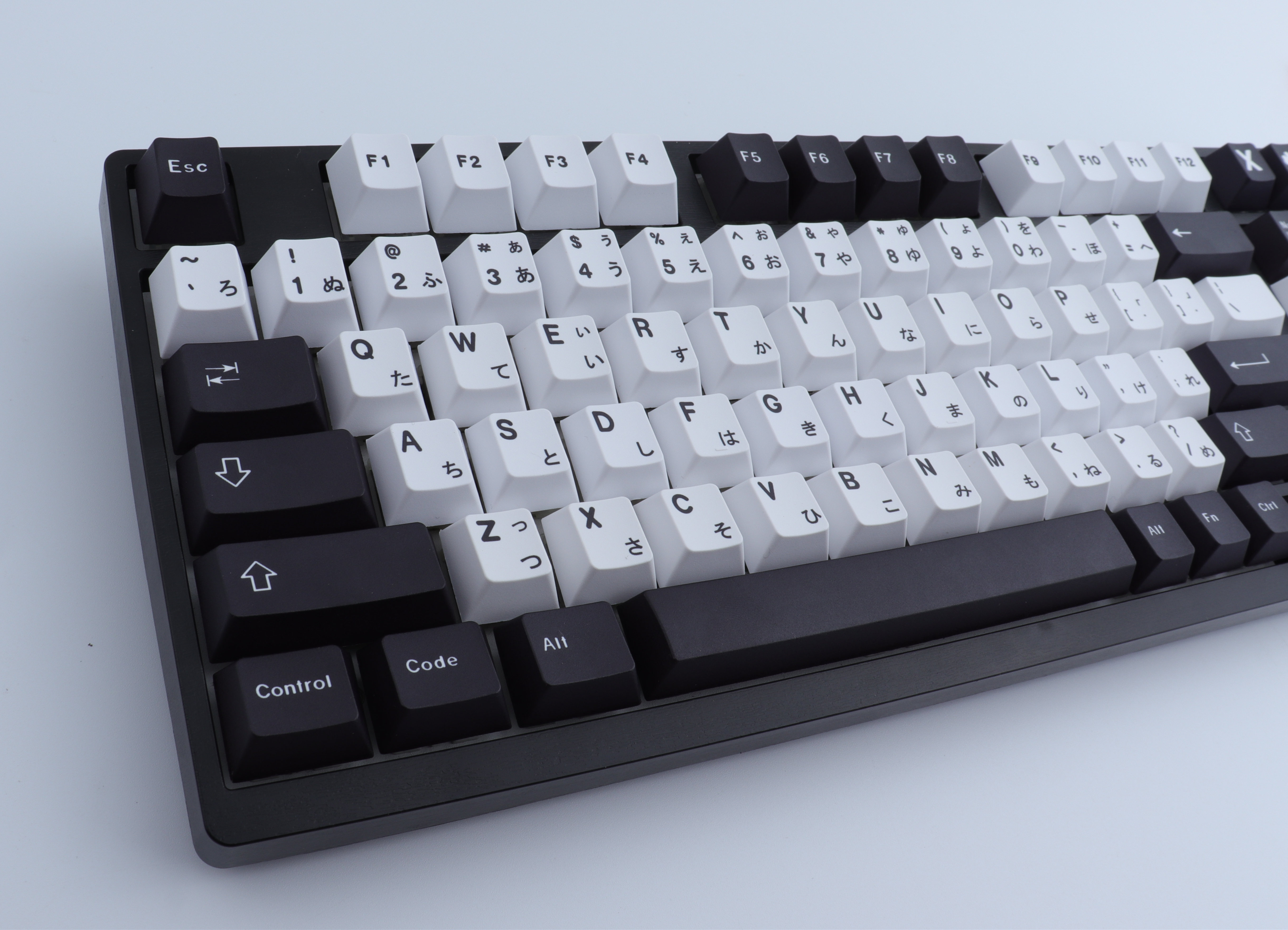 GMK black white japanese Keycap 129 Keys PBT Material Cherry Profile ...