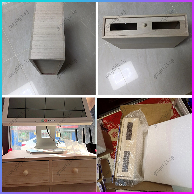 Office desktop organiser drawer solid wood with lock A4 file pocket ...