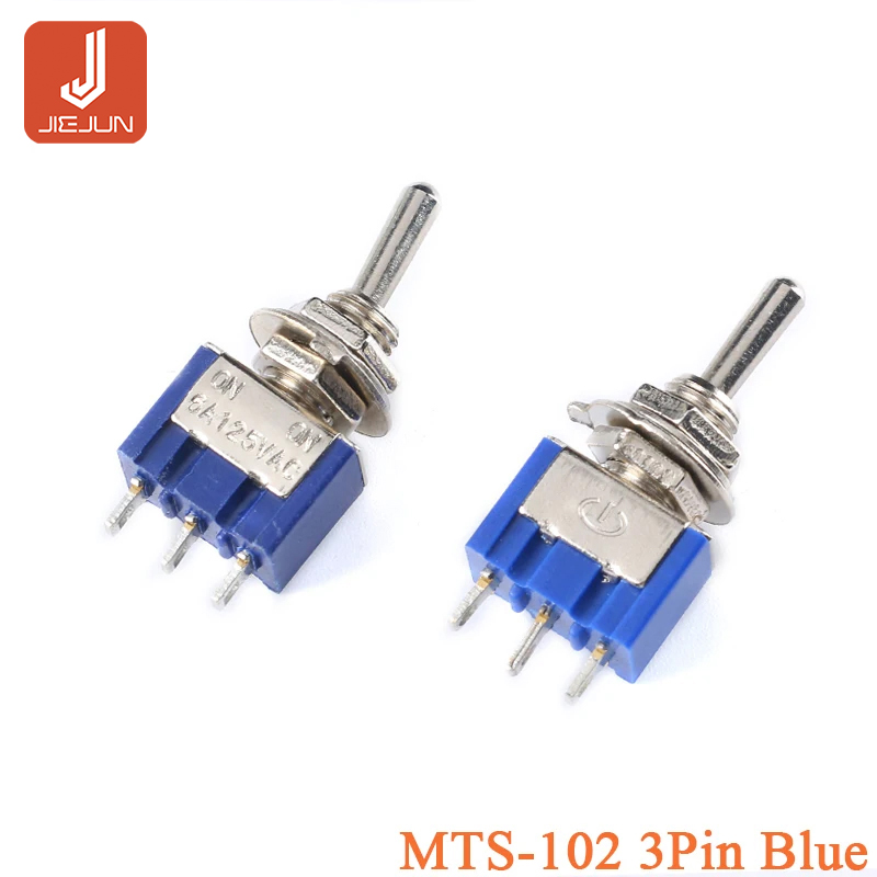 10pcs MTS-102 103 MTS-202 203 Toggle Switch 250VAC2A 125VAC6A ON-OFF-ON ...