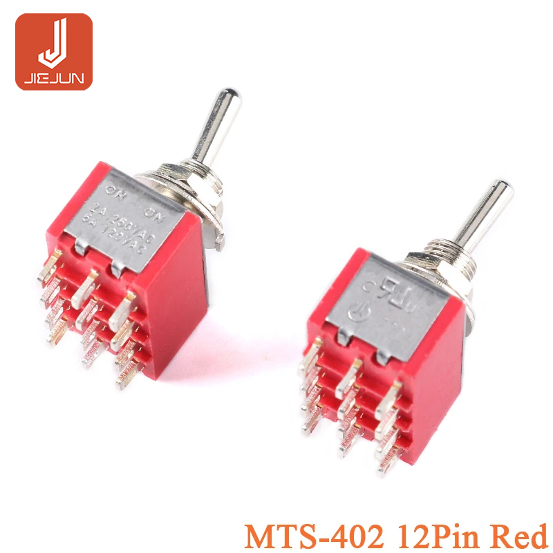 10pcs MTS-102 103 MTS-202 203 Toggle Switch 250VAC2A 125VAC6A ON-OFF-ON ...