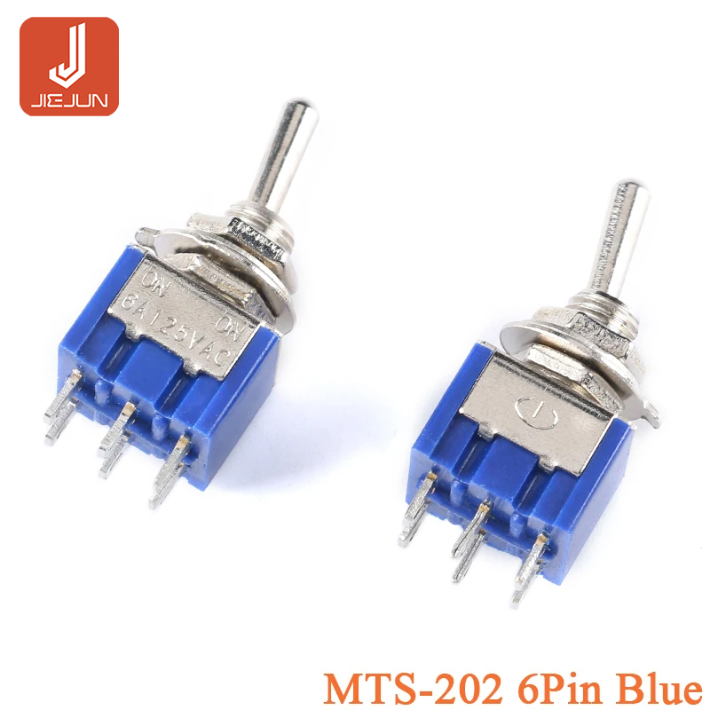 10pcs MTS-102 103 MTS-202 203 Toggle Switch 250VAC2A 125VAC6A ON-OFF-ON ...