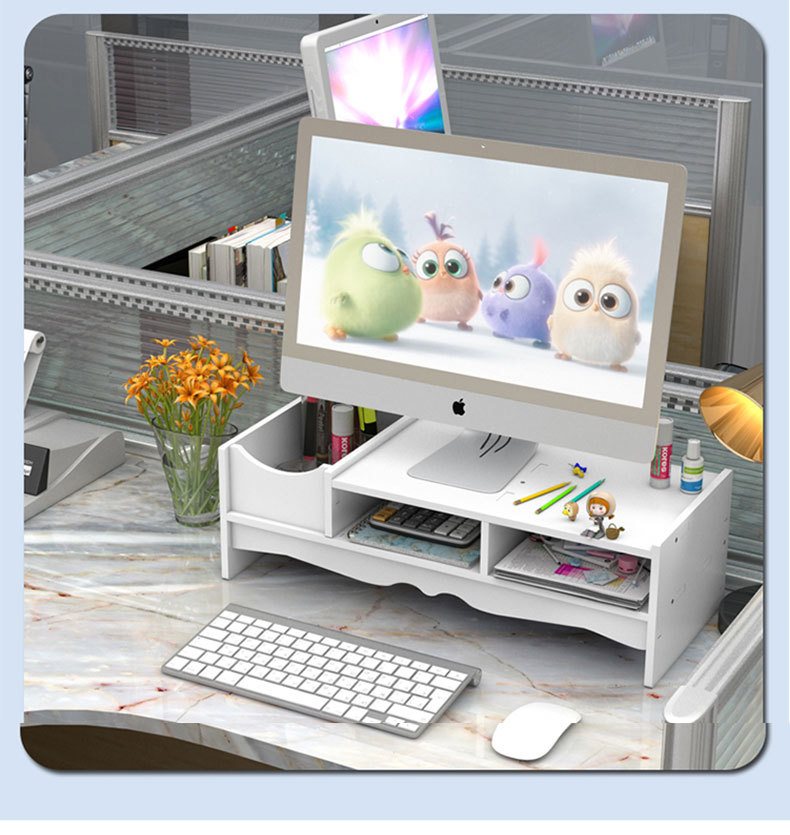 【SG Seller】Wooden Plastics Laptop Riser Monitor Stand Riser Computer ...