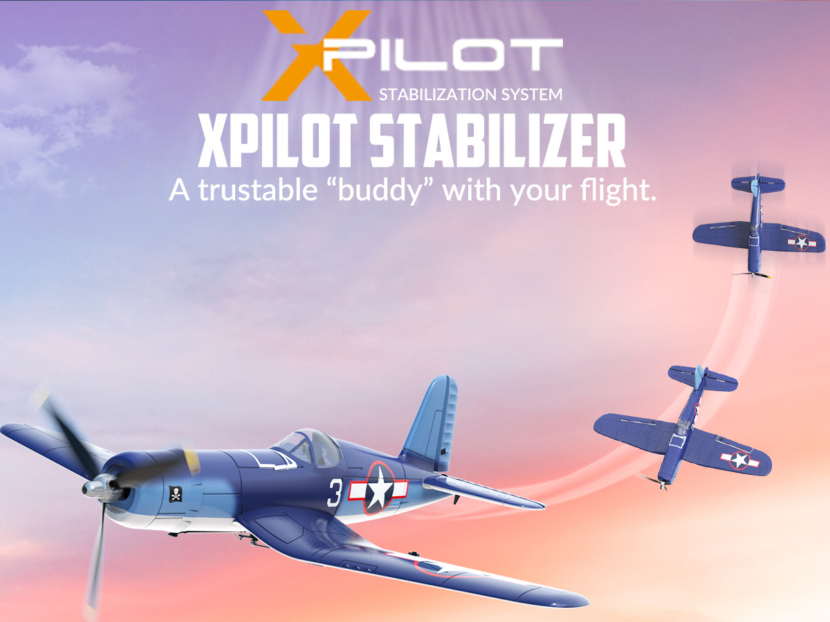 VOLANTEXRC RC Plane F4U Corsair 2.4Ghz 4CH 400mm Wingspan Fixed Wing ...