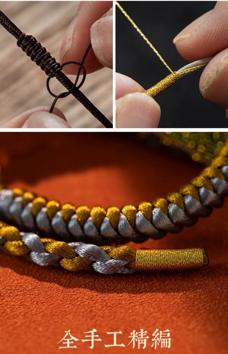 Tibetan Style Bracelet Colorful Rope Bracelet Pure Hand-woven Bracelet ...