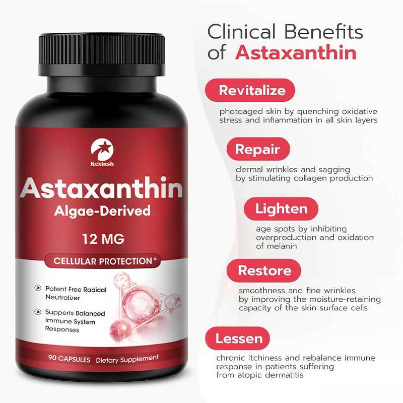 KEXINSH Astaxanthin Supplements 12mg, Antioxidants for Healthy Skin ...